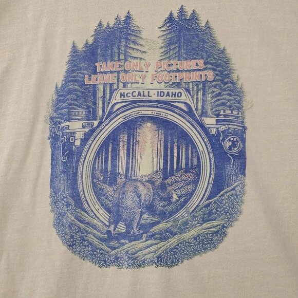Comfort Colors Men's 2XL Graphic T-Shirt McCall Idaho Take Only Pictures Yellow - Picture 5 of 9